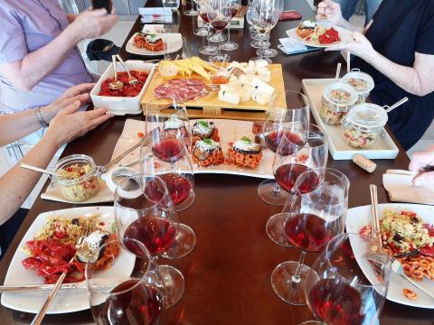 wine tasting and lunch